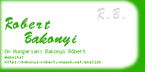 robert bakonyi business card